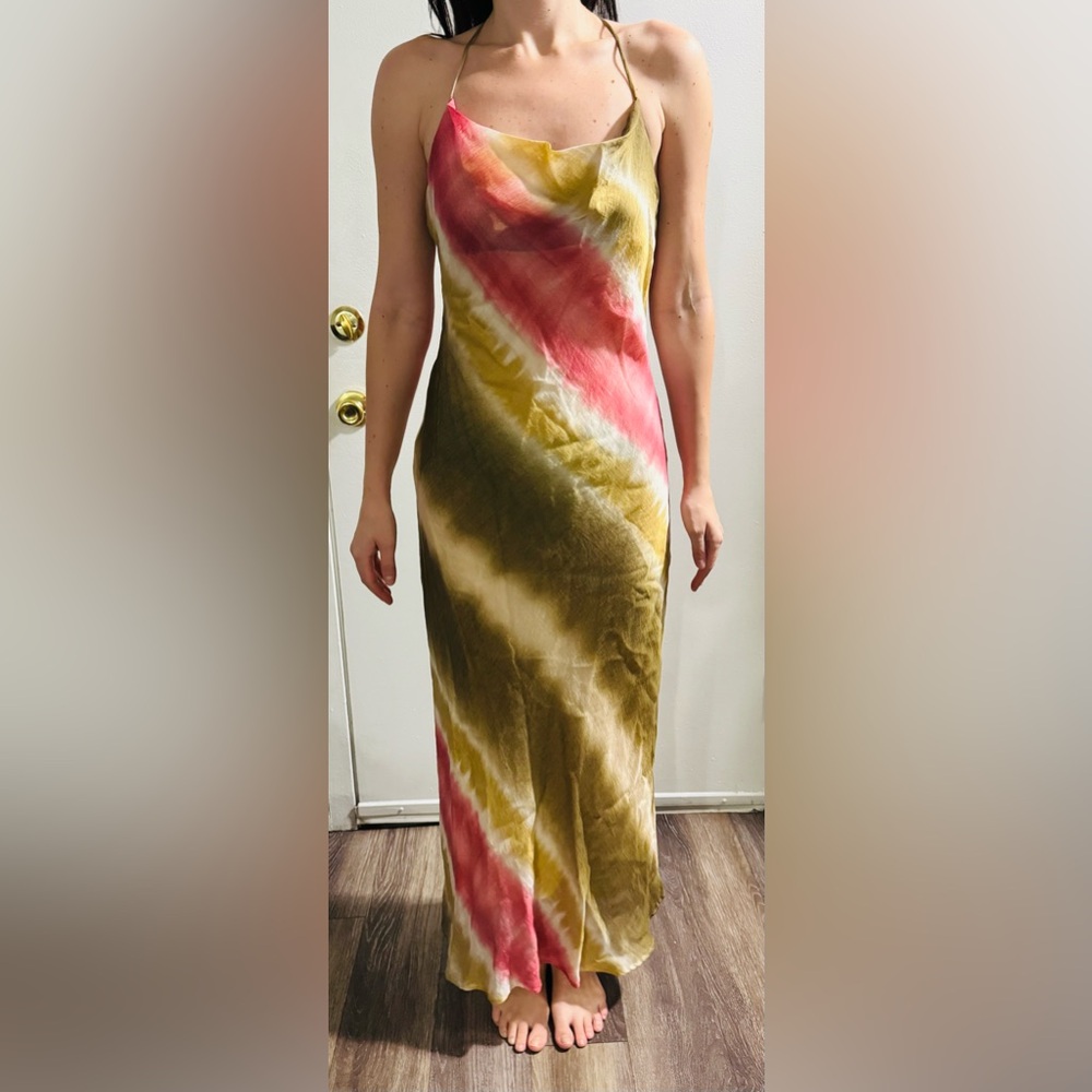 Zara Multicolor Strappy Maxi Dress